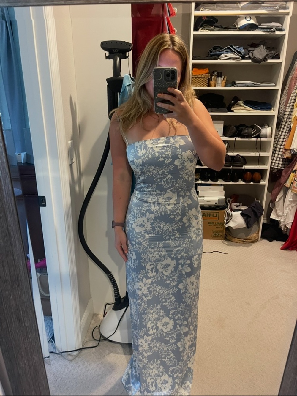 Reformation Frankie Silk Floral Maxi Dress